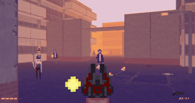 Blaster Cop is a wonderfully weird pixel art cyberpunk first person shooter...